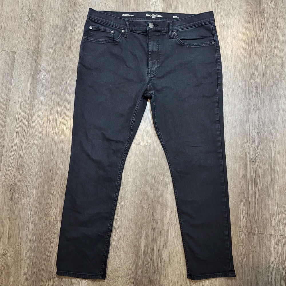 Goodfellow & Co. Jeans 38x30 Men's Black Skinny Entubado Denim Stretch